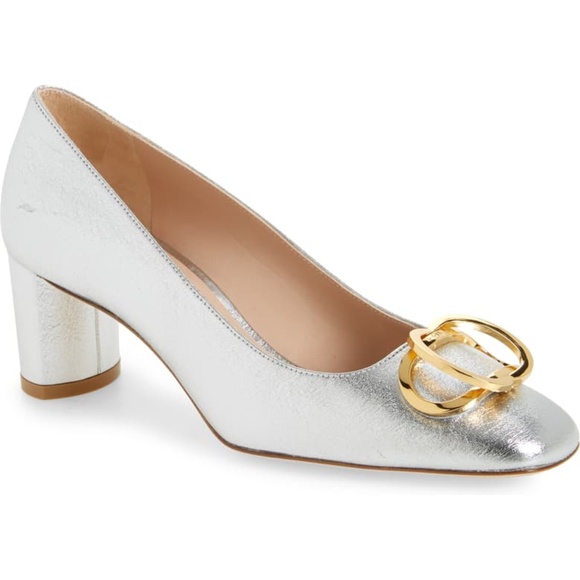 Stuart Weitzman Shoes - Stuart Weitzman Anicia Metallic Leather Pumps